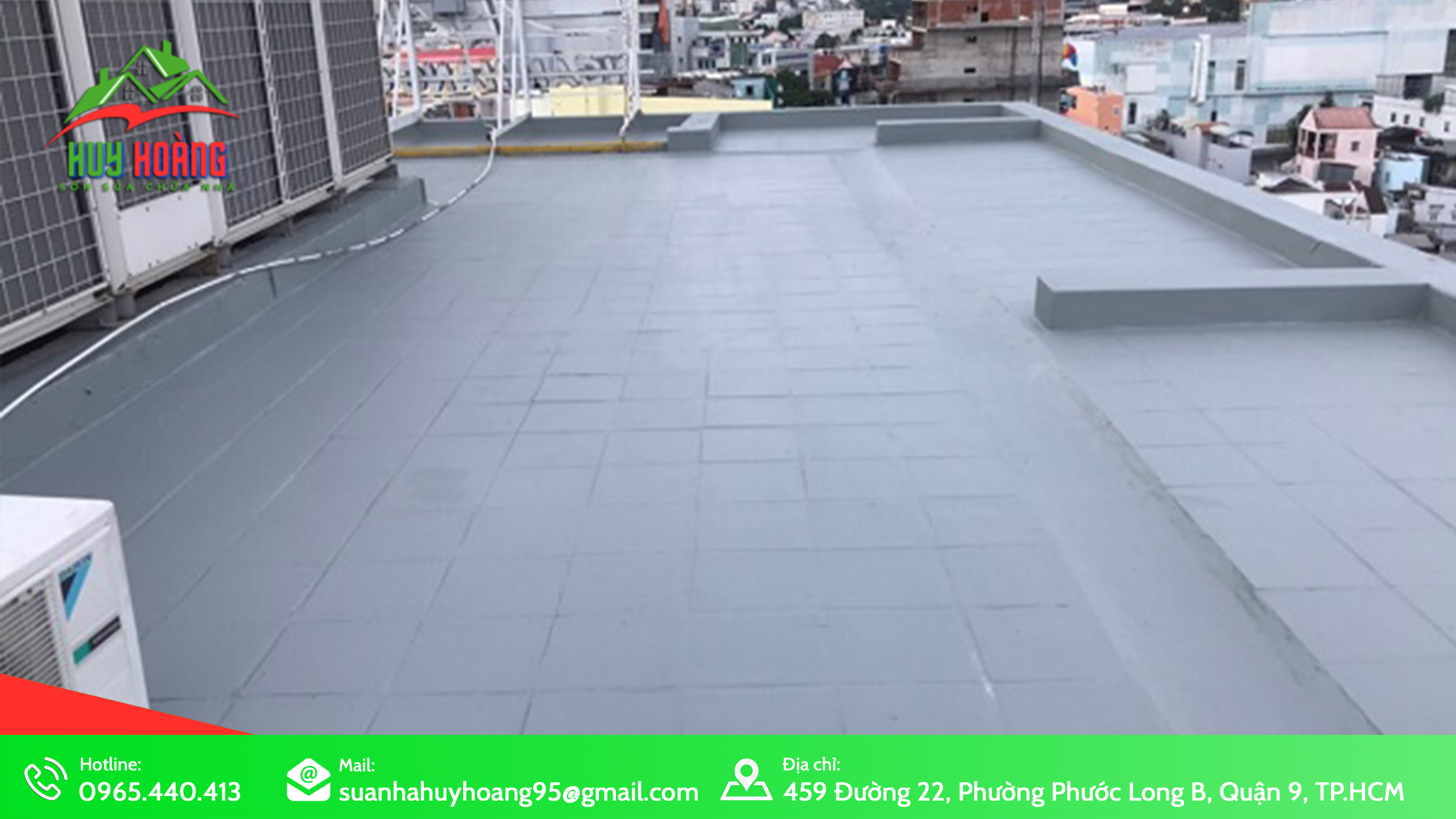 Dịch vụ thi công chống thấm sân thượng tại Quận 9