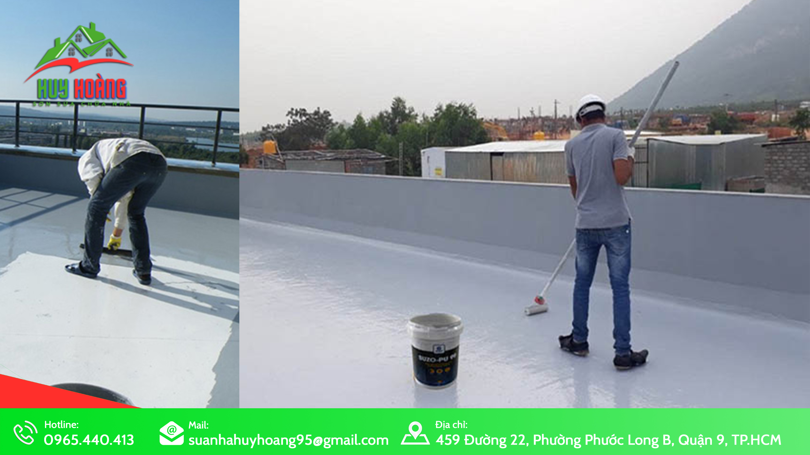 Dịch vụ thi công chống thấm sân thượng tại Quận 9