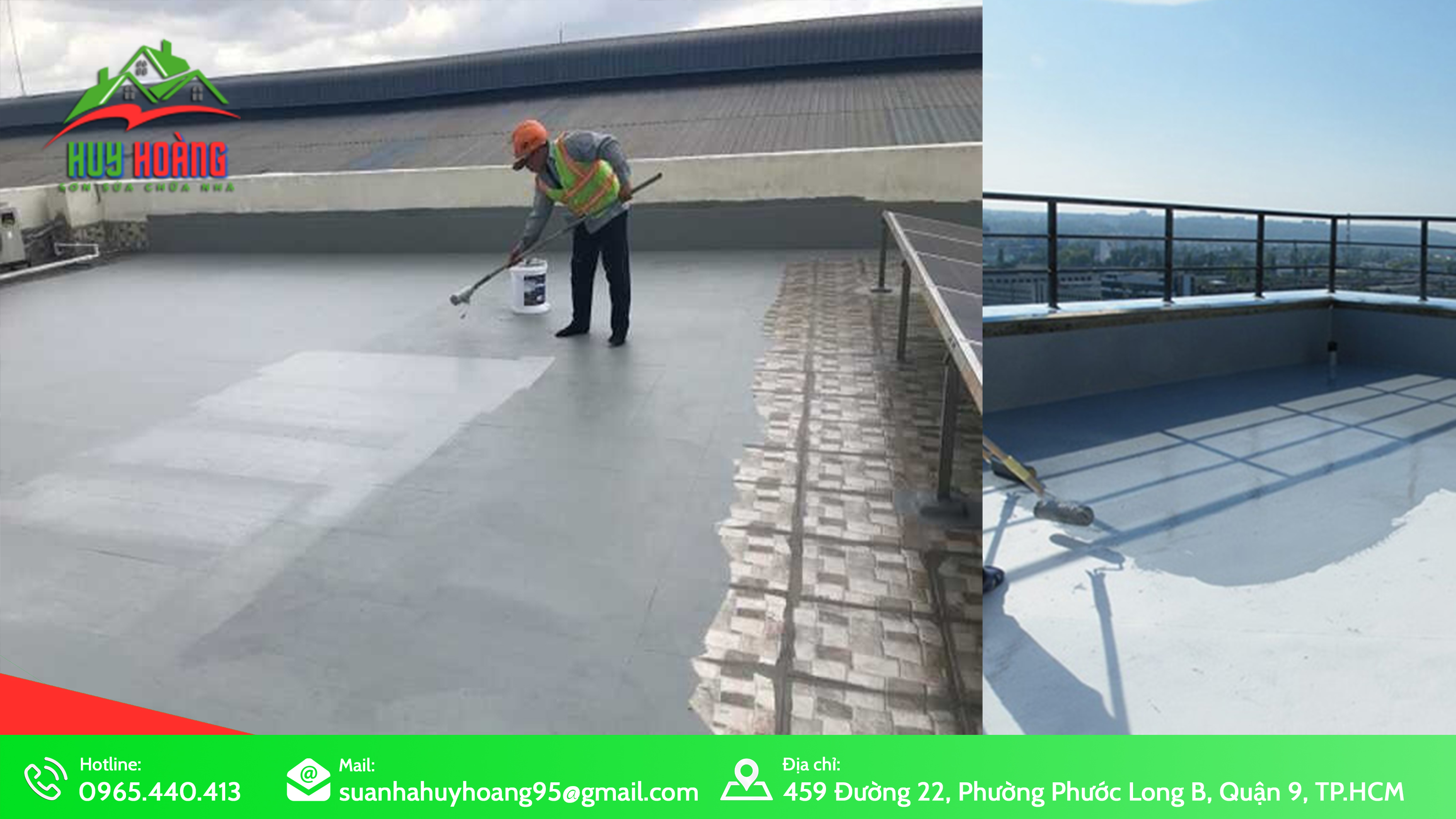 Dịch vụ thi công chống thấm sân thượng tại Quận 9