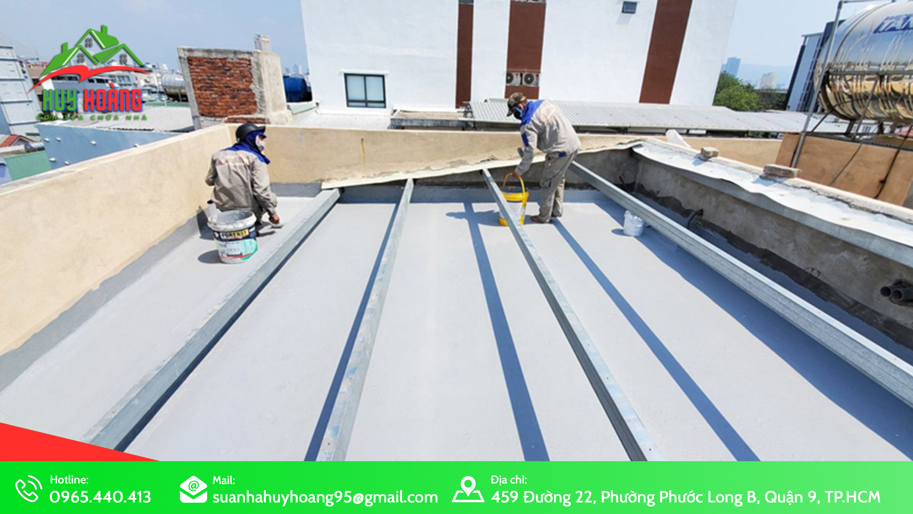 Dịch vụ thi công chống thấm sân thượng tại Quận 9