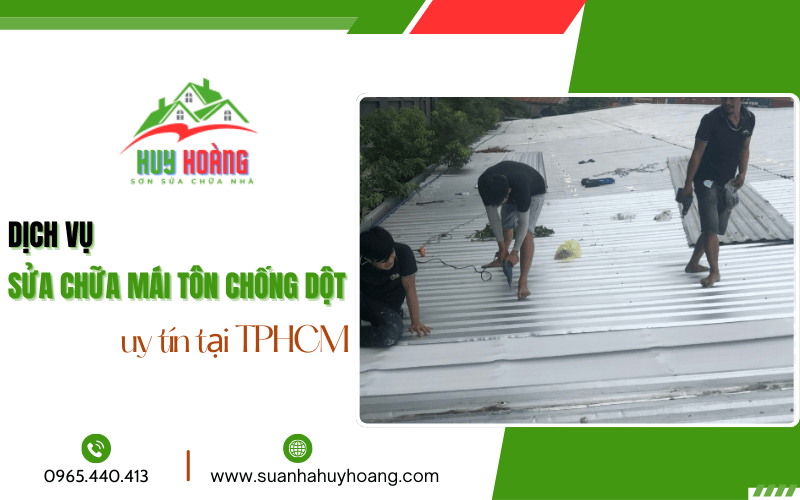 sửa chữa mái tôn chống dột