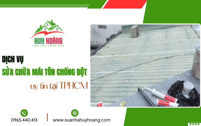 sửa chữa mái tôn chống dột
