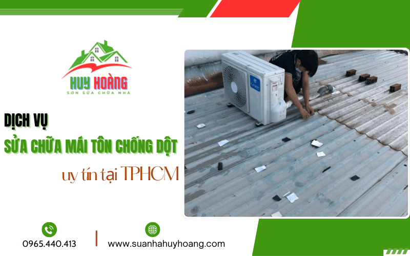 sửa chữa mái tôn chống dột